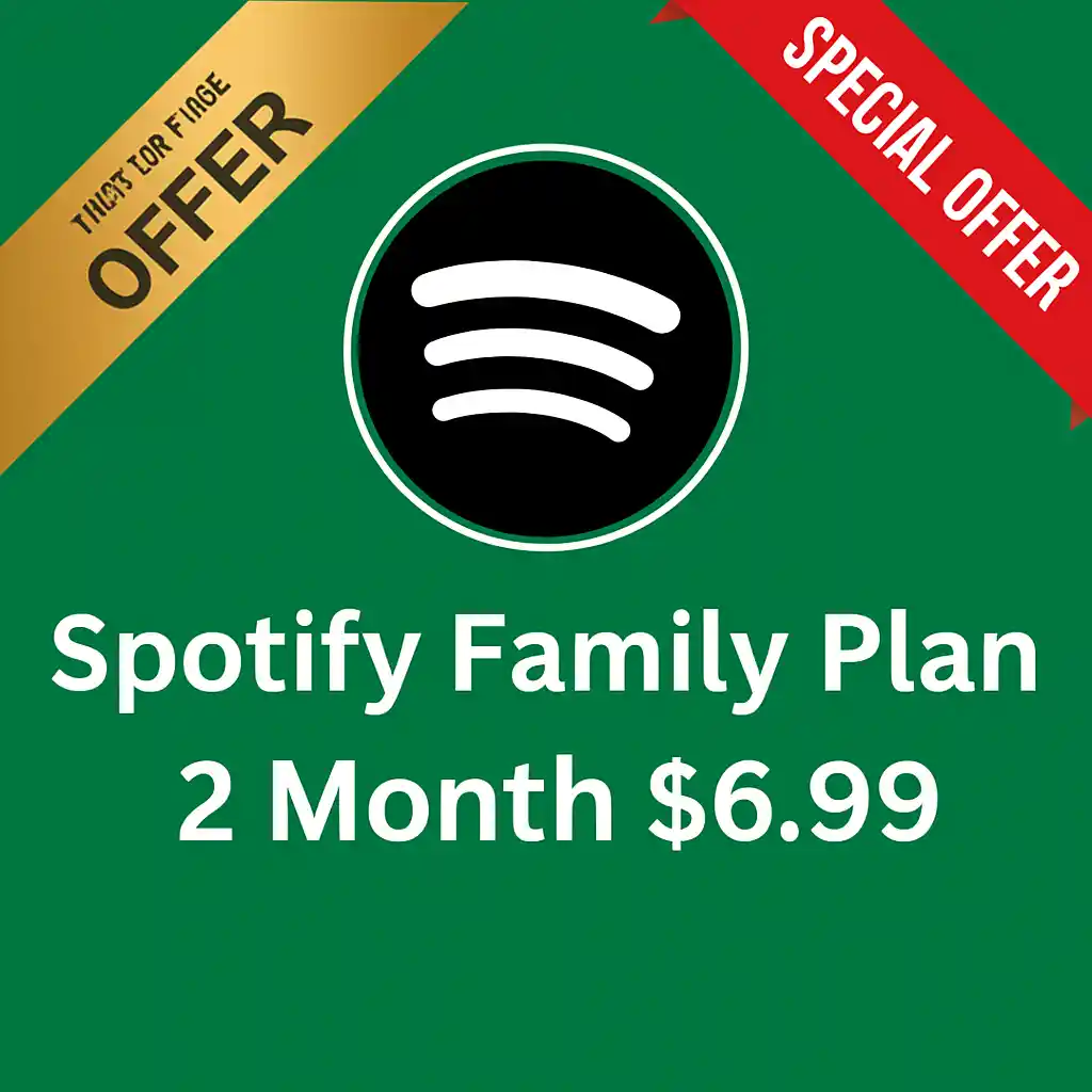 Spotify Family Plan (New Account Only) Price - 2 Month $6.99 1 Spotify Family Plan (New Account Only) Price - 2 Month $6.99